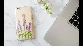 DIY Lavender Floral Phone Case