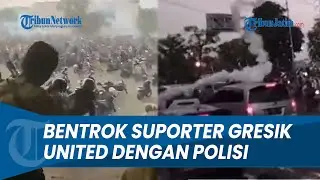 MENCEKAM! Suporter Rusuh di Stadion Joko Samudro Usai Gresik United Kalah Lawan Deltras Liga 2