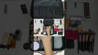 Relavel Travel Makeup Bag with Washable Plastic Adjustable Dividers