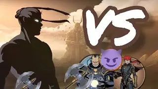 Shadow fight 2, топорный билд против Мей и Титана на затмении