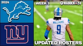 New York Giants vs. Detroit Lions | 2024 Preseason Week 1 Game | Madden 24 PS5 Simulation