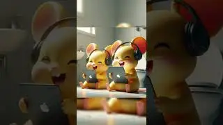 watching dramas! two cute mice #cute #funny #cartoon #mouse #animals #happy #play