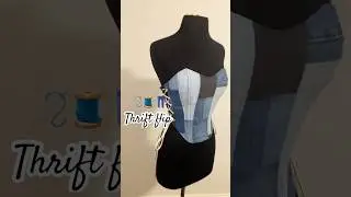 Upcycled denim corset 👖🪡 #upcycle #upcycling #diy #sewingideas #sewingproject #thriftflip