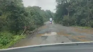 Smooth roads don't last forever!#GoaToBangalore #KarnatakaRoads #Potholes #Shorts