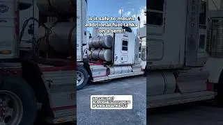 This driver has 4 fuel tanks on his semi truck with around 600 gallons of capacity. #trucking