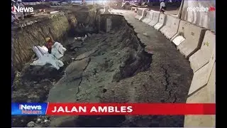 Evakuasi 2 Kendaraan Terperosok Jalan Ambles, Proyek Kentungan Diperbaiki - iNews Malam 23/07