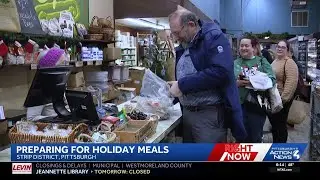 Preparing for holiday meals in Pittsburgh's Strip District