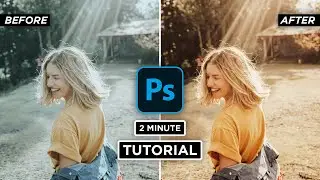 Как создать теплый оранжевый оттенок в Photoshop CC #2MinuteTutorial