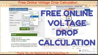 Free Online Voltage Drop Calculator