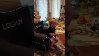 Logan watching Groot.