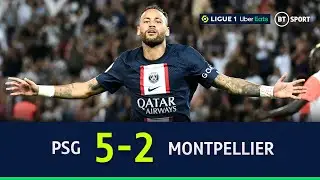 PSG vs Montpellier (5-2) | Neymar shows his quality as PSG dominate | Ligue 1 Highlights