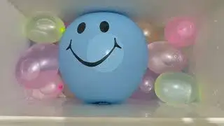 Big Smiley Balloon POP! 🎈💥 Tiny Needle vs Water Balloons! 