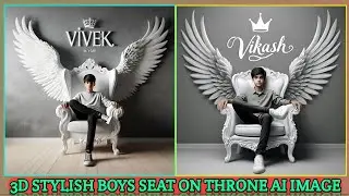 How To Edit 3D Boys Stylish Wing Throne Ai Image || Wing Ai Image kaise banaye || Technical Moon 87