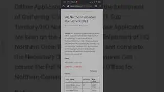 HQ Northern Command Recruitment 2021