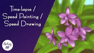Ground Orchids / Flowers / Digital Speed Drawing / Speed Painting / Speed Art / Time lapse