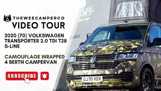 Inside this STUNNING CAMO WRAPPED VW 4 Berth Campervan T6.1 2.0 TDI T28 S-Line