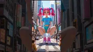 Giant Girl Gets Her Ice Cream&hellip; But the Tiny People PANIC!!! 🍦😱👣 - AI