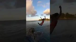 CLIFF JUMPING In New Zealand #shorts #cliffjump #travel