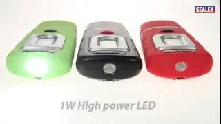 Sealey LED3601 360&deg; 2W COB + 1W LED Rechargeable Lithium Polymer Inspection Lamp