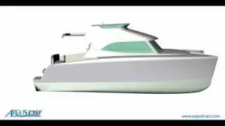 Argus Coastal Cruising Catamaran design by Roger Hill and manufactured by Argus Boats in Australia