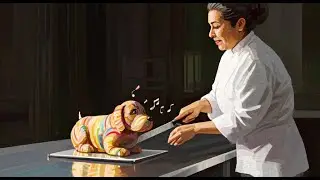 ASMR: Dog Cake Cutting Reaction #ai #dog #cute