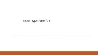 Date input element in HTML5