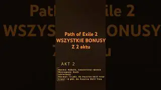 DODATKOWE 8 PUNKT&Oacute;W do Passive Skill Tree z 2 AKTU? #pathofexile2 #games #pathofexile