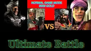 Emir & Saladin vs Wolf & Lionheart | 2 vs 2 fight | Stronghold Crusader HD | Normal Game mode