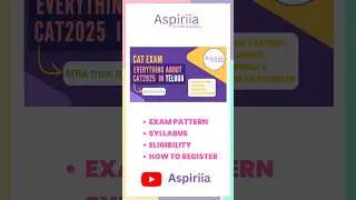Complete Details about CAT exam in Telugu #cat2025 #mba #aspiriia #iim #catexam