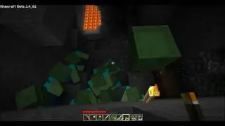 Minecraft: My First Sighting of a Slime+ Zombie party/rave :DD