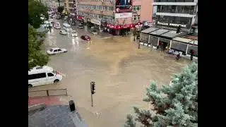 Bulancak&rsquo;ta Sağanak Yağış Hayatı Fel&ccedil; Etti