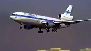 Finnair Douglas DC10--30 arrives at Los Angeles International Airport