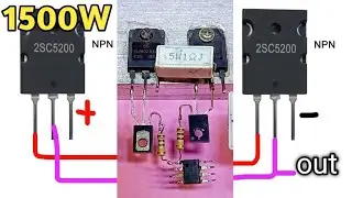 4558 ic se Amplifier kaise banaye || JRC4558 + 2SC5200 Amplifier Circuit Diagram( practical )