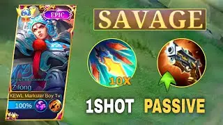 SAVAGE IN 0.5 SECS!!! (18KILLS)  | ZILONG BEST ONE SHOT BUILD 2023 - MLBB