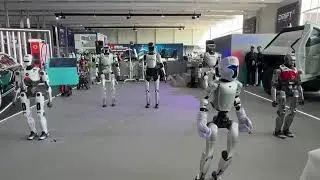 💃 Ultimate #robotdance Battle! #engineai PM01 vs #unitree G1 vs #limx Oli vs #agibot A2🤖Who Wins?👇