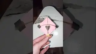 DIY Mini paper kite craft 💕#diy #art #craft #shorts #minipapercraft ✨