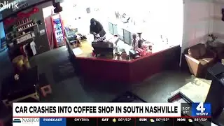 Car crashes into coffee shop in South Nashville