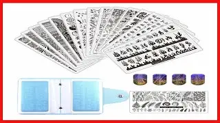 FingerAngel 21Pcs Nail Stamp Plate Set 16Pcs Mix Design Stamping nail Art Plate + 2Nail Stamper