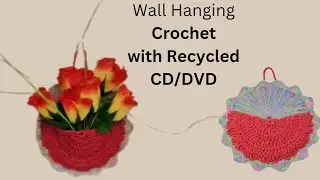 Simple Crochet Wall Hangings using recycled CD/DVDs|Recycle Crocheting with CD's!|Diwali