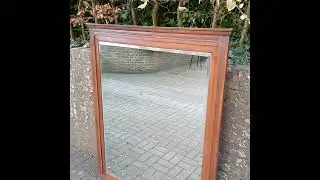 Vast Late Victorian Mahogany Wall Mirror | Fluted Frame, Bevelled Glass & Grand Proportions