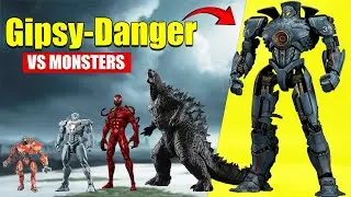 Gipsy danger vs Giant Monsters | 3D Monster Size Comparison 2025