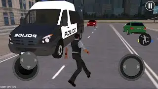 American Police Ford Van Driving #01 Regular Patrolling - 3D Android Gameplay