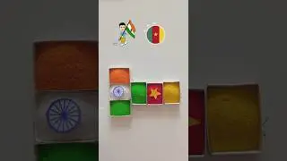 Indian flag art Cameroon flag art #shorts #youtubeshorts #art #trending #viral