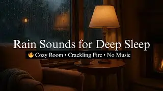 LIVE Rain Sounds 24/7 🌧️ | Cozy Fireplace | Sleep, Relax, Study | No Music | 4K Rain Ambience