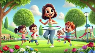 🎵💃 Mom Joins the Hula Hoop &ndash; Spinning, Laughing, and Grooving Together!