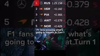 F1 fans knowing what&rsquo;s going to happen at  turn 1