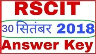 RSCIT Answer Key 30 September 2018 VMOU RKCL Paper Solution A B C D