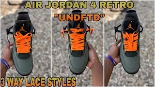 3 WAYS TO LACE UNDEFEATED AIR JORDAN 4 RETRO HOW TO TUTORIAL 2025!