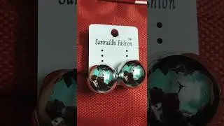 Silver Ball Stud  Earrings #short video