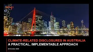 WSP Webinar - Climate-related disclosures in Australia: A practical, implementable approach